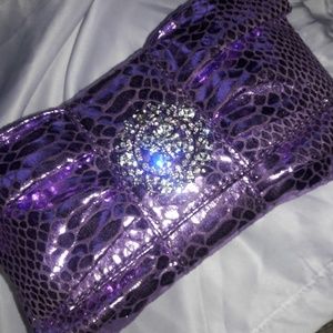 Iman Purple Cocktail Clutch